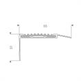 Trapneusprofiel aluminium recht zwart LxBxH=1500x55x31mm (5