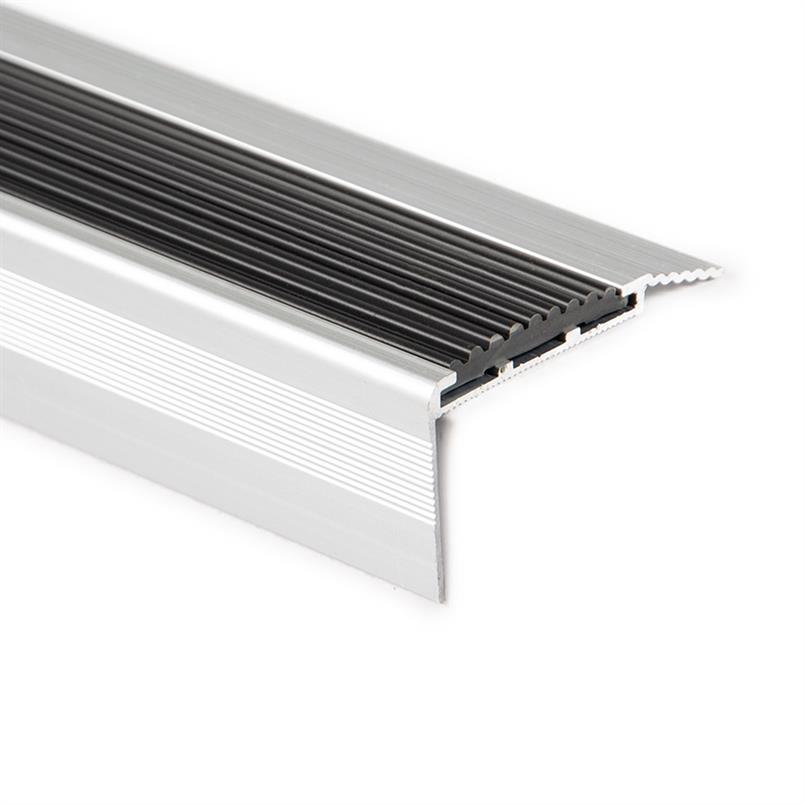 Trapneusprofiel aluminium recht zwart LxBxH=1500x55x31mm (5