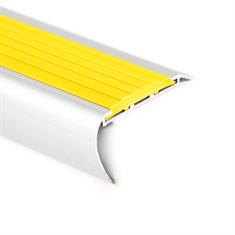 Trapneusprofiel aluminium rond geel LxBxH=1500x65x35mm