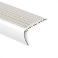 Trapneusprofiel aluminium rond grijs LxBxH=1500x65x35mm