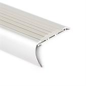 Trapneusprofiel aluminium rond grijs LxBxH=1500x65x35mm