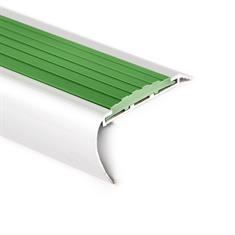 Trapneusprofiel aluminium rond groen LxBxH=1500x65x35mm