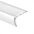 Trapneusprofiel aluminium rond wit LxBxH=1500x65x35mm