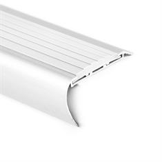 Trapneusprofiel aluminium rond wit LxBxH=1500x65x35mm