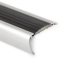 Trapneusprofiel aluminium rond zwart LxBxH=1500x65x35mm