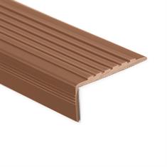 Trapneusprofiel pvc bruin LxBxH=1500x60x22mm