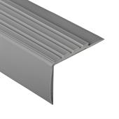Trapneusprofiel pvc donkergrijs LxBxH=1500x70x42mm dikte 4mm
