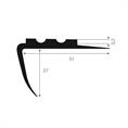Trapneusprofiel pvc zwart LxBxH=1500x51x27mm