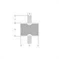Trillingsdemper type A 10x10mm (M4) set 10 stuks