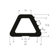 Volrubber fenderprofiel BxH= 85x60mm (L=10m)