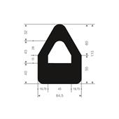 Volrubber fenderprofiel oliebestendig BxH= 85x115mm