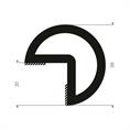 Volrubber hoekprofiel zwart zelfklevend BxH=38x38mm (L=20m)