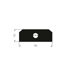 Volrubber luikenpakking BxH=40x15mm (L=20m)