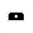 Volrubber luikenpakking BxH=40x20mm (L=20m)