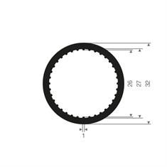 Volrubber slangprofiel 27x32mm (L=25m)