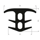 Volrubber T-profiel BxH= 55x40mm (L=15m)